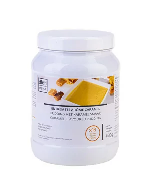 Budino proteico al caramello in barattolo