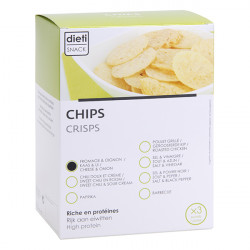 Chips proteiche formaggio e cipolle