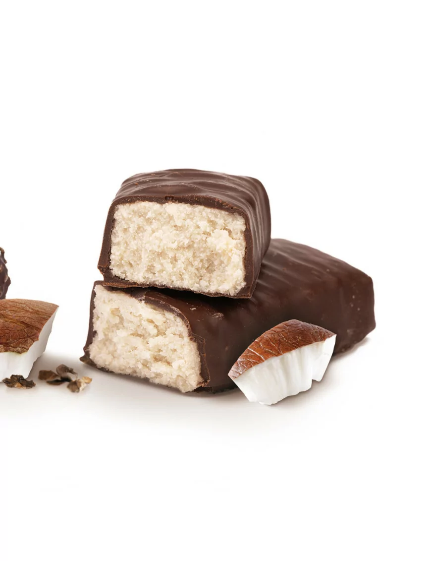 Barrette proteiche gusto coco e cioccolato