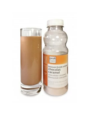 Frullato proteico al cioccolato e caramello