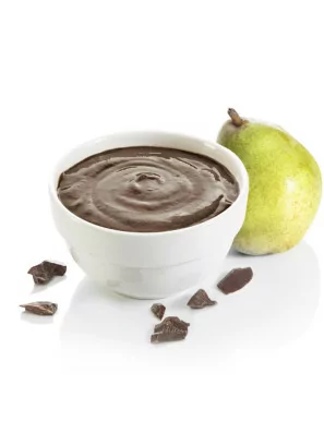 Budino proteico pera e cioccolato
