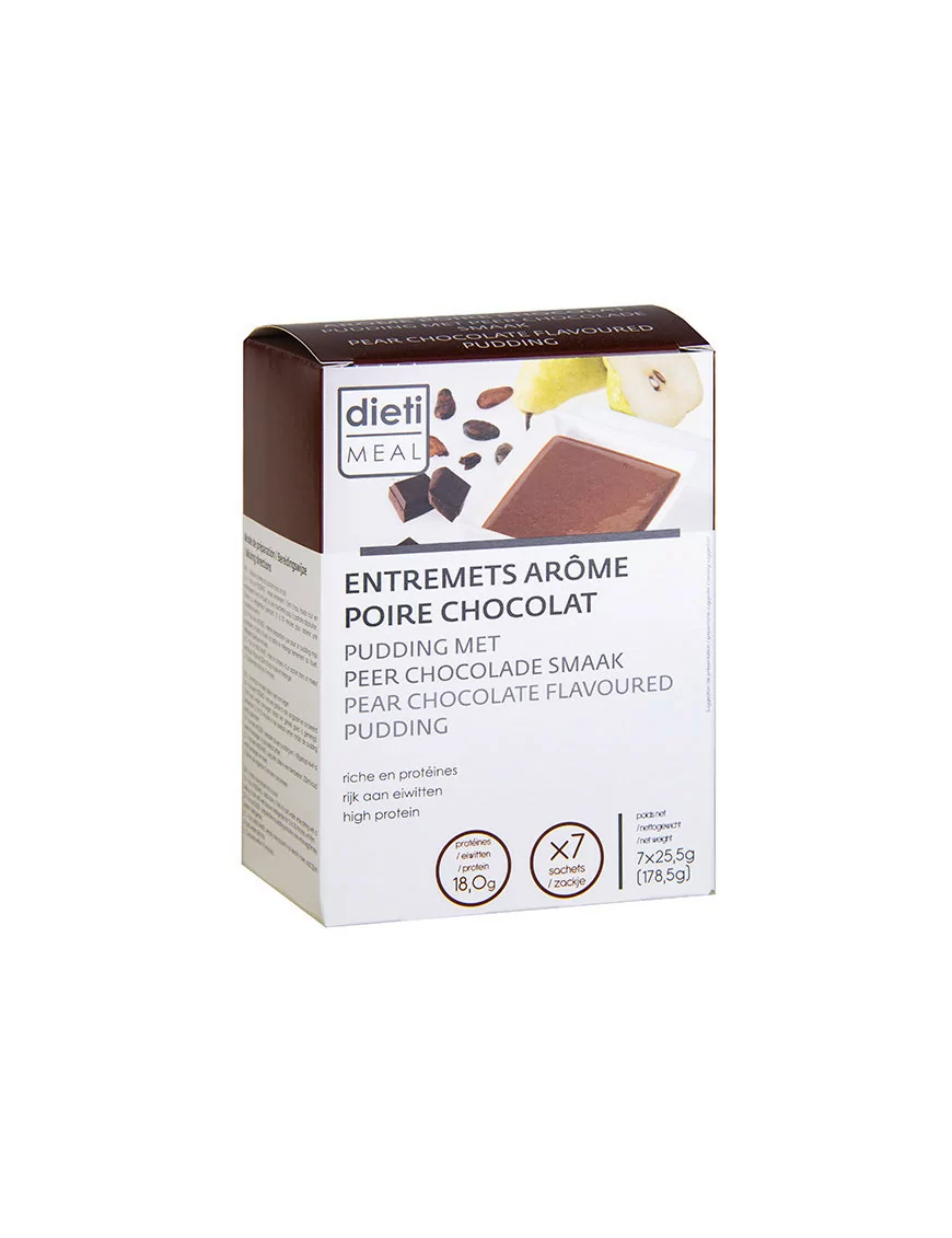 Budino proteico pera e cioccolato