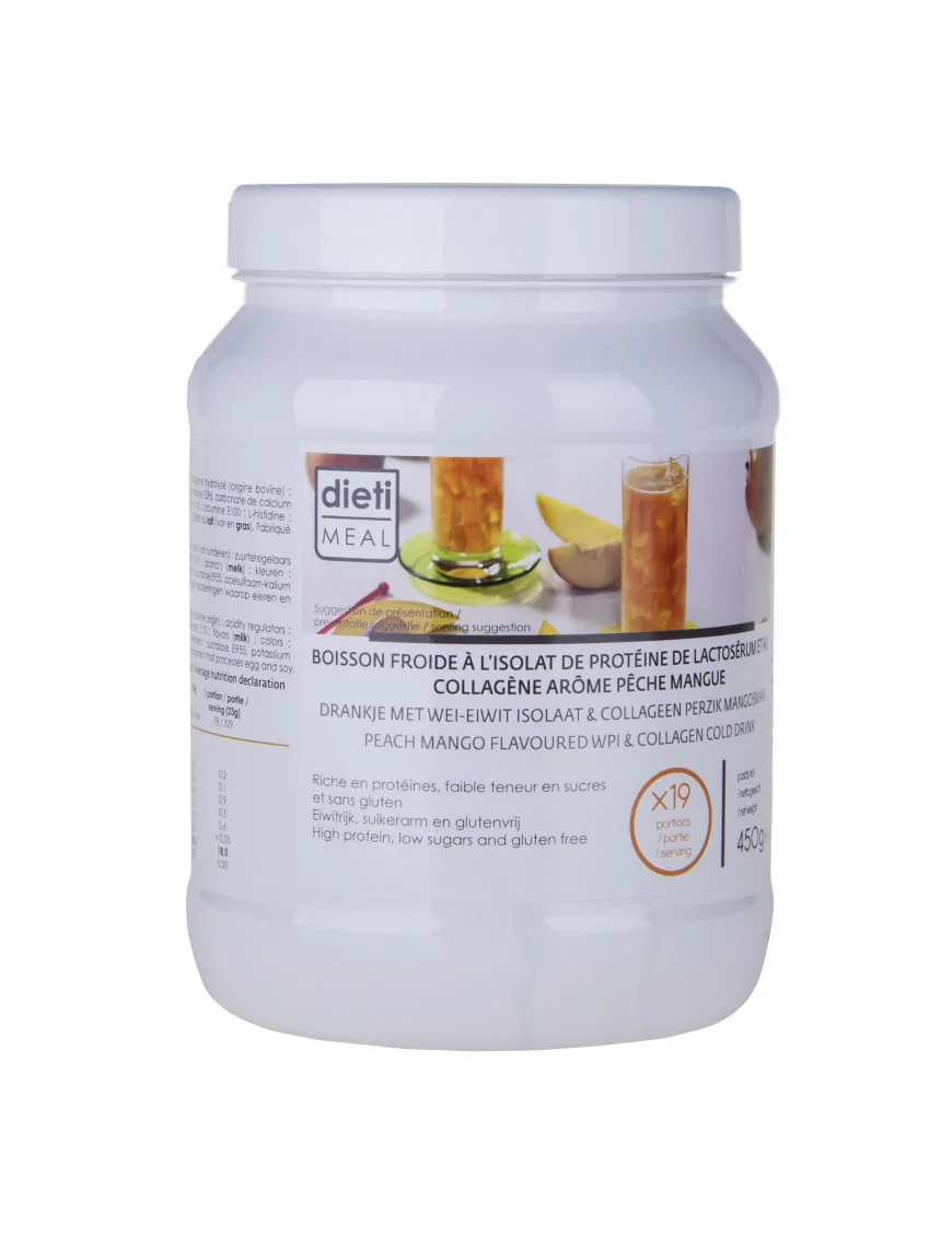 Bevanda iperproteica gusto pesca mango in barattolo 450g