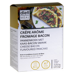 Dietimeal crepe proteica al formaggio e bacon