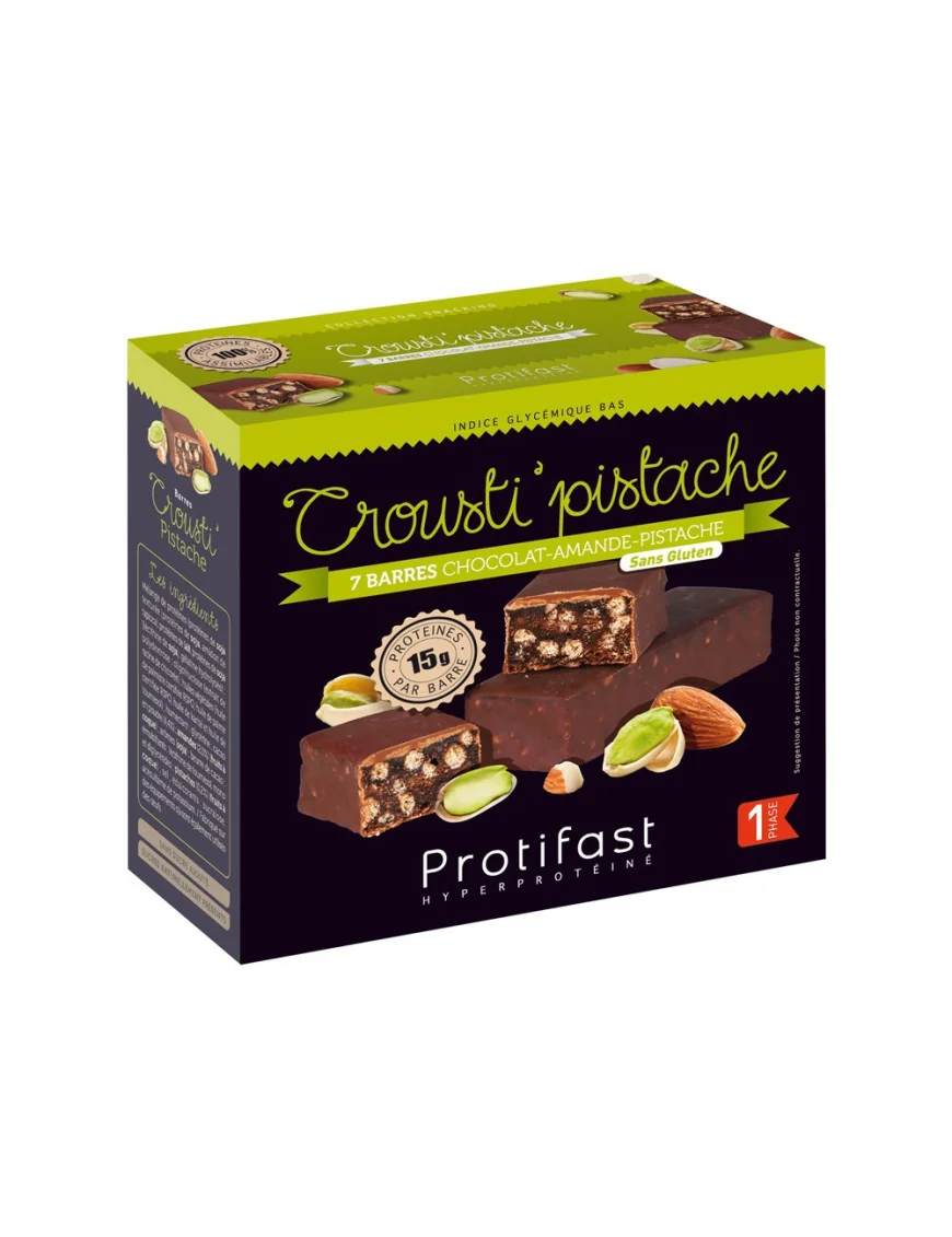 Barretta Proteica Cioccolato Mandorle e Pistacchi