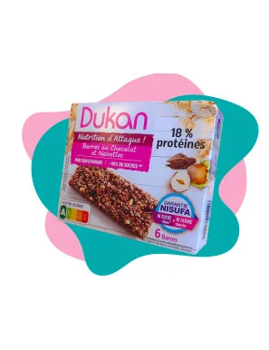 Dukan Barrette Proteiche di Crusca d'Avena Cioccolato e Nocciole