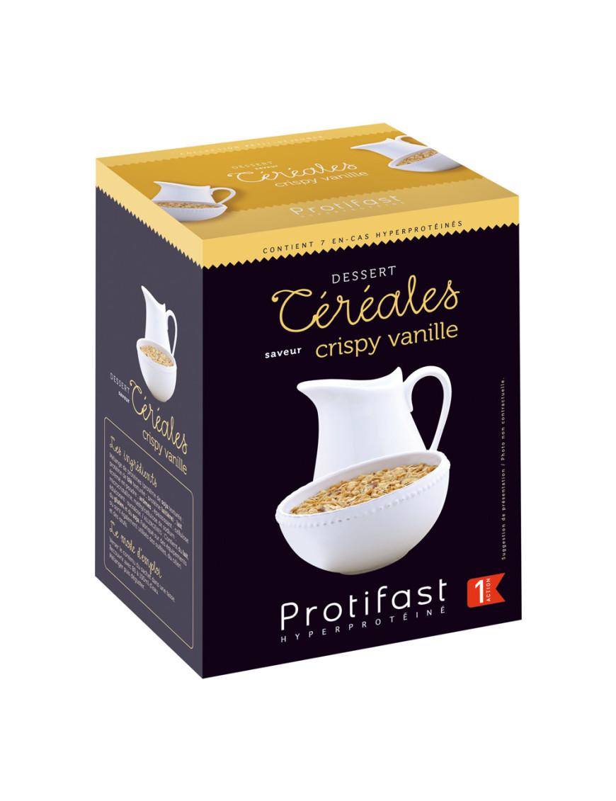 Protifast cereali proteici gusto vaniglia.