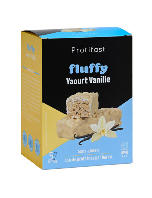 Protifast Barretta Fluffy gusto Vaniglia ad alto contenuto di proteine.