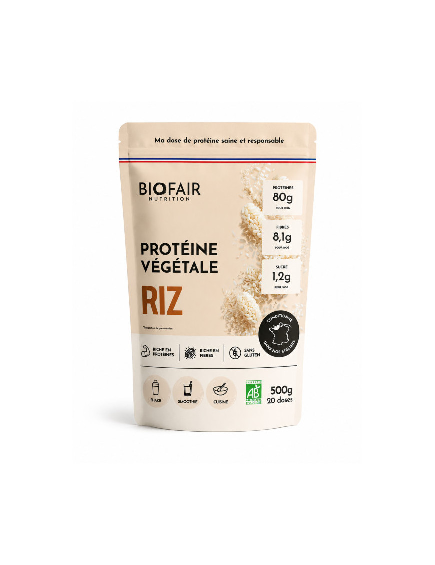 Proteine di Riso in Polvere Biologiche 500g